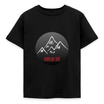 Mountains alps - Kids' T-Shirt - black - Front - AI Model Kid Female (0cm)