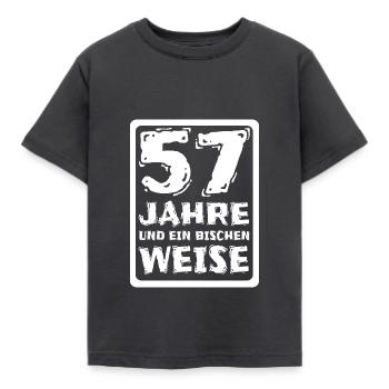Weisheit 57 - Kinder T-Shirt - Dunkelgrau - Vorne - AI Model Kid Female (0cm)