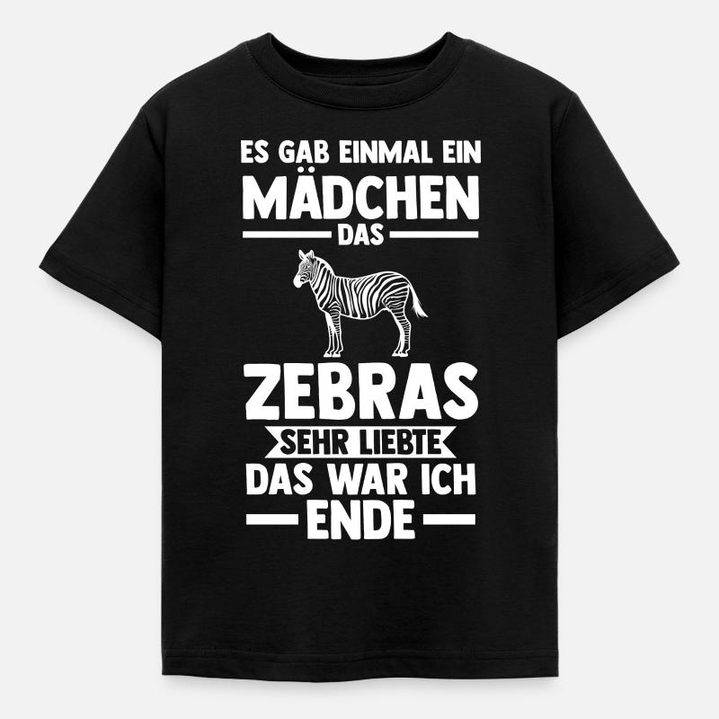 Zebra - Kinder T-Shirt - Schwarz