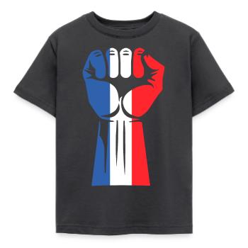 Patriotic France - Kids' T-Shirt - dark grey - Front - AI Model Kid Female (0cm)