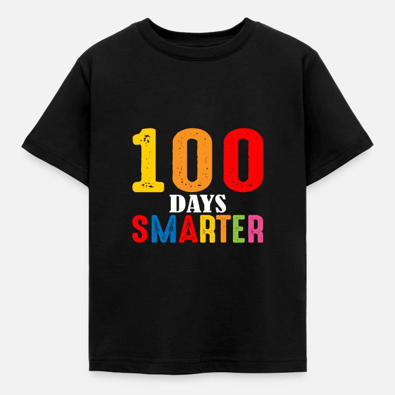 100 Days Smarter - Kinder T-Shirt - Schwarz