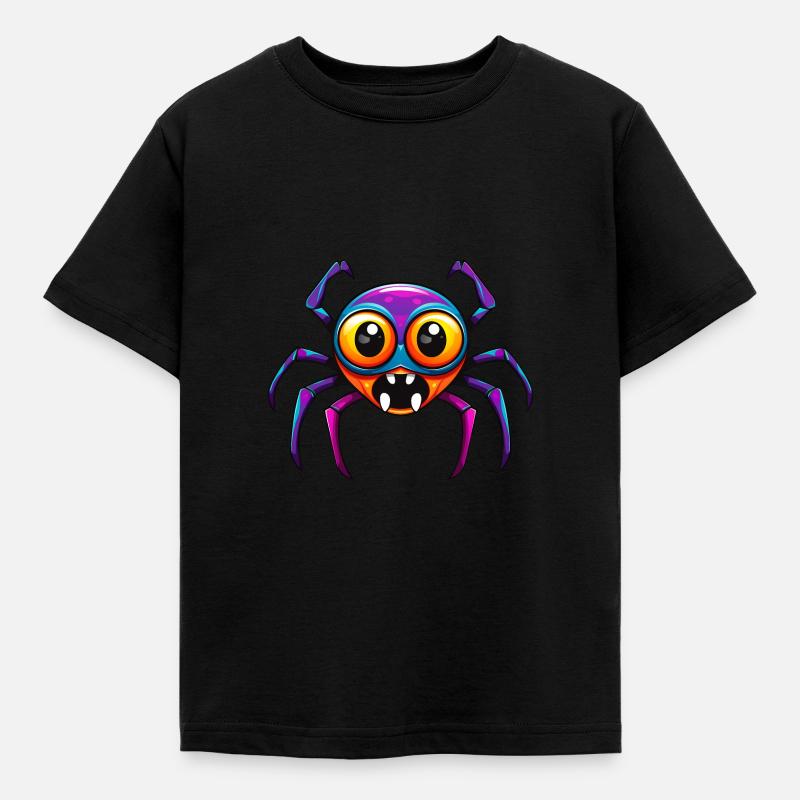 Süße Halloween Spinne - Kinder T-Shirt - Schwarz