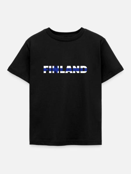 Finnland - Kinder T-Shirt - Schwarz