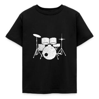 Schlagzeug Kinder Schlagzeuger Drums - Kinder T-Shirt - Schwarz - Vorne - AI Model Kid Female (0cm)