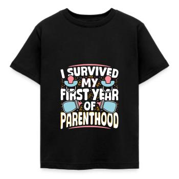Éducation - survivre à la première année de parentalité - T-shirt Enfant - noir - Devant - AI Model Kid Female (0cm)