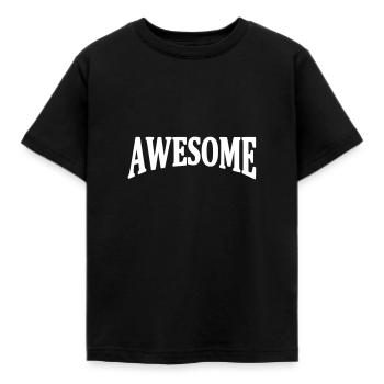 Awesome - Kids' T-Shirt - black - Front - AI Model Kid Female (0cm)