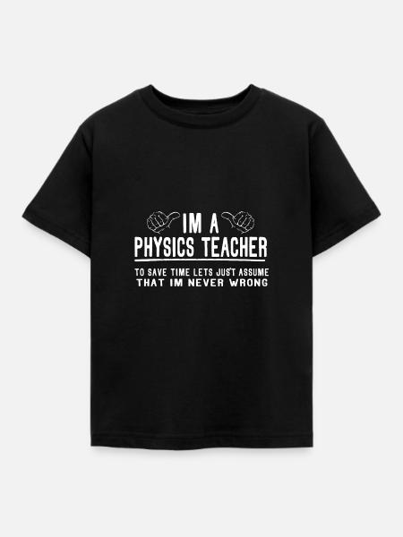 Physik Lehrer - Kinder T-Shirt - Schwarz