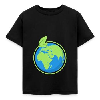 Gift for environmentalists student demo Earth - Kids' T-Shirt - black - Front - AI Model Kid Female (0cm)