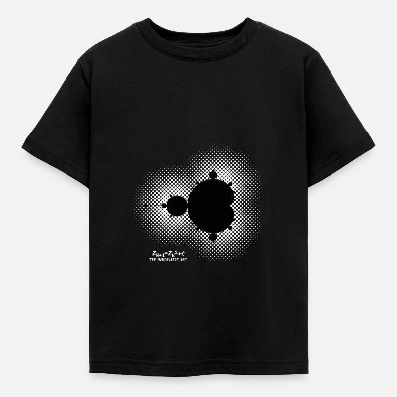 Fractal The Mandelbrot Set Math Formula on White - Kids' T-Shirt - black