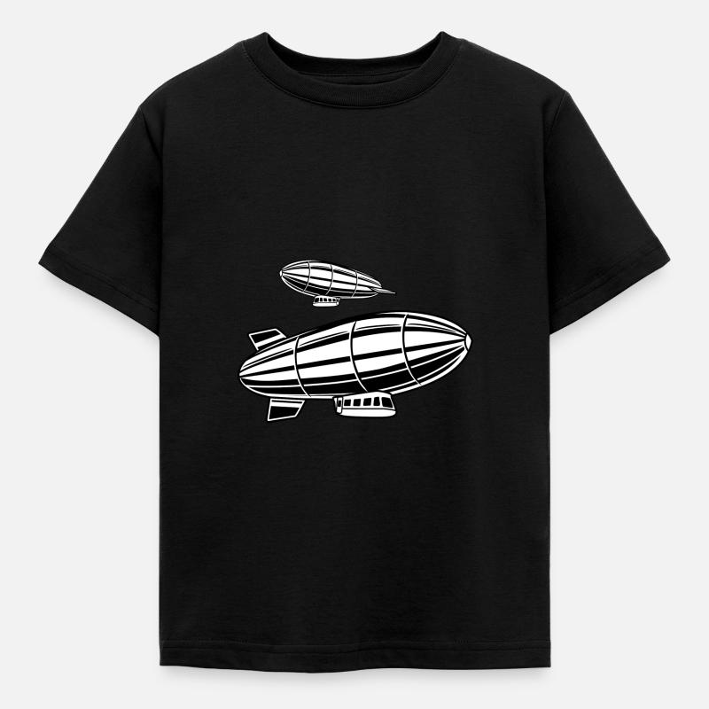 Zeppelin - Kinder T-Shirt - Schwarz