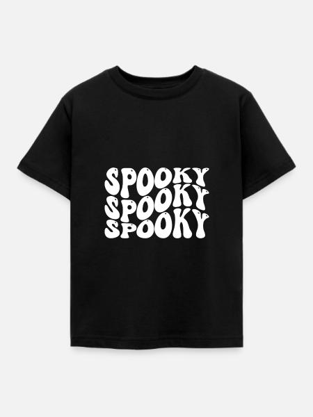 Spooky - Kinder T-Shirt - Schwarz