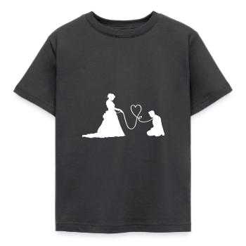 Couple de mariage Jeunes mariés Drôle - T-shirt Enfant - charbon - Devant - AI Model Kid Female (0cm)