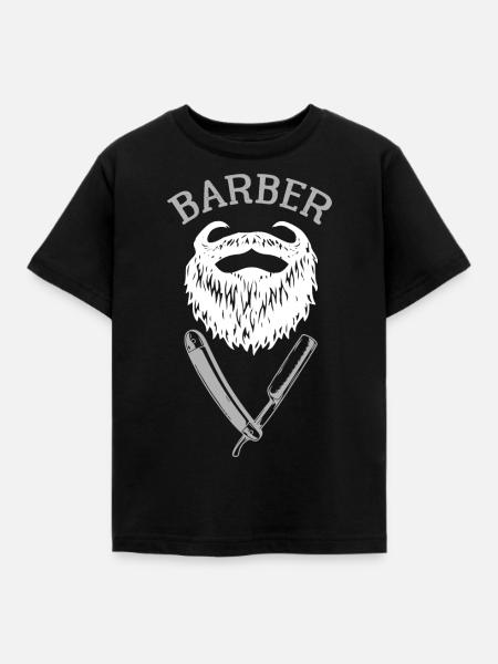 Barber - Kinder T-Shirt - Schwarz
