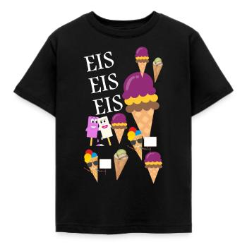 Eis, Eis, Eis - Kinder T-Shirt - Schwarz - Vorne - AI Model Kid Female (0cm)