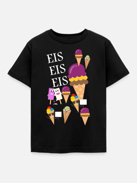Eis, Eis, Eis - Kinder T-Shirt - Schwarz