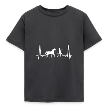 Horse riding - Kids' T-Shirt - dark grey - Front - AI Model Kid Female (0cm)