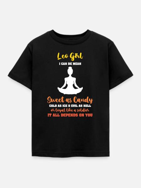 Sternzeichen Löwe - Kinder T-Shirt - Schwarz