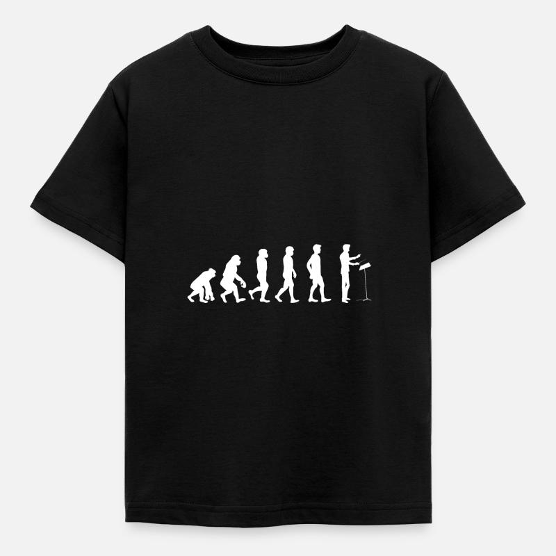 conductor evolution Gift idea - Darwin - Kids' T-Shirt - black
