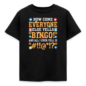 Bingo Bingo Spieler Altenheim Bingo Party - Kinder T-Shirt - Schwarz - Vorne - AI Model Kid Female (0cm)