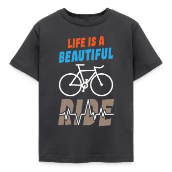 La vie est belle - T-shirt Enfant - charbon - Devant - AI Model Kid Female (0cm)