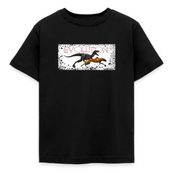 Evolution Comic Dog - Kids' T-Shirt - black - Front - AI Model Kid Female (0cm)