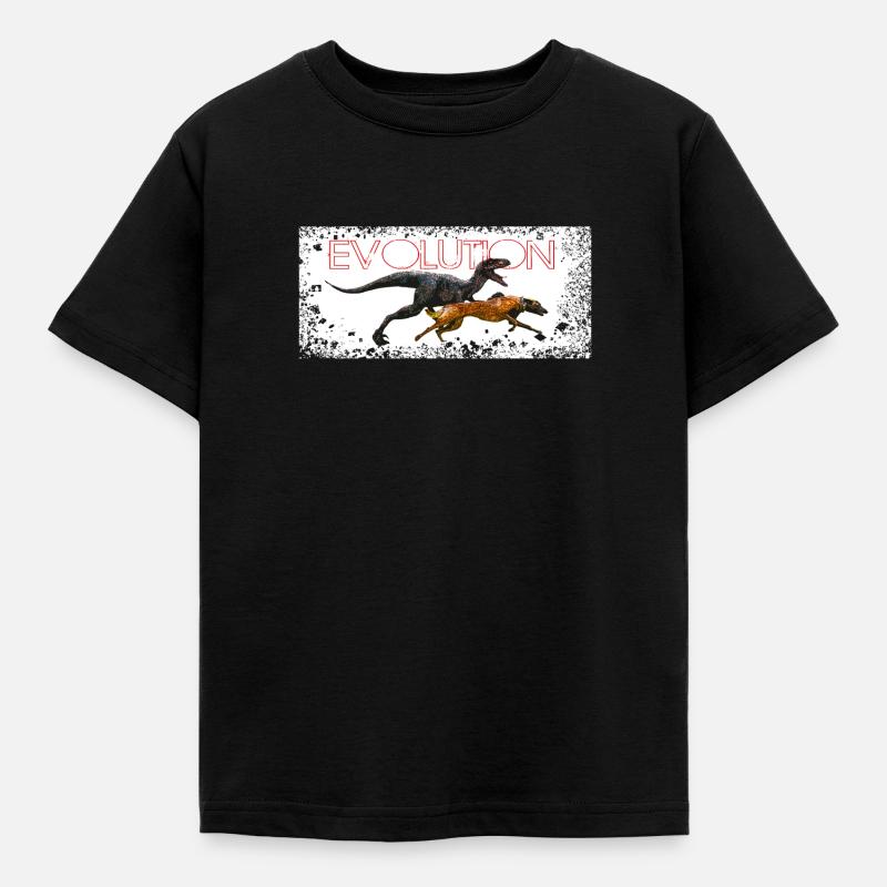 Evolution BD chien - T-shirt Enfant - noir