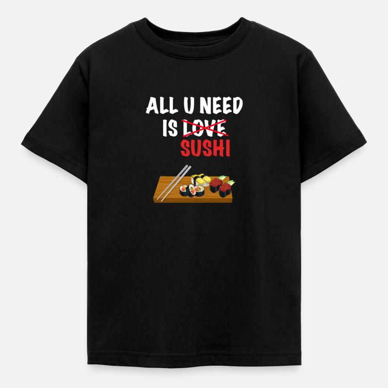 Sushi Lover - Kinder T-Shirt - Schwarz