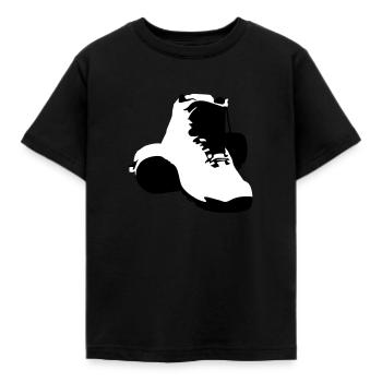 hiking boots - Kids' T-Shirt - black - Front - AI Model Kid Female (0cm)