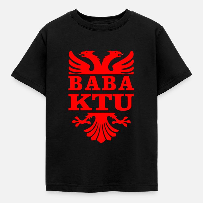 Dad is here - Albanian eagle - Kids' T-Shirt - black