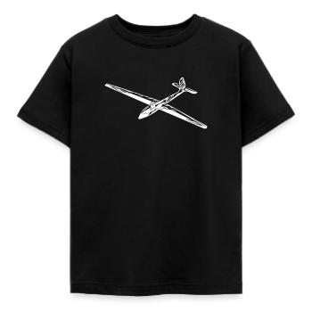 Segelflieger - Kinder T-Shirt - Schwarz - Vorne - AI Model Kid Female (0cm)