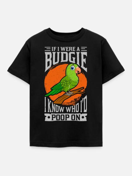 Papagei Sittich - Kinder T-Shirt - Schwarz