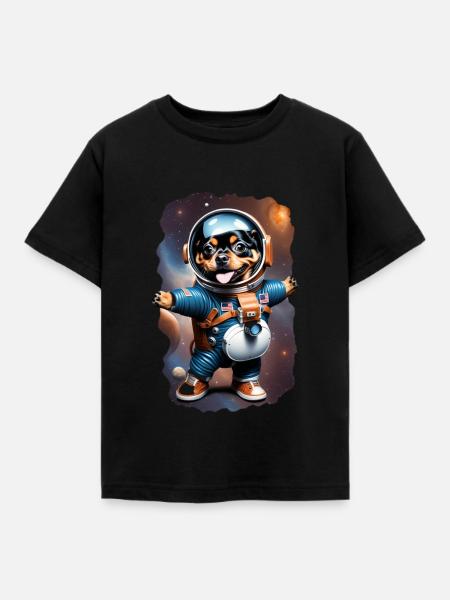 Astro Dog - Kids' T-Shirt - black