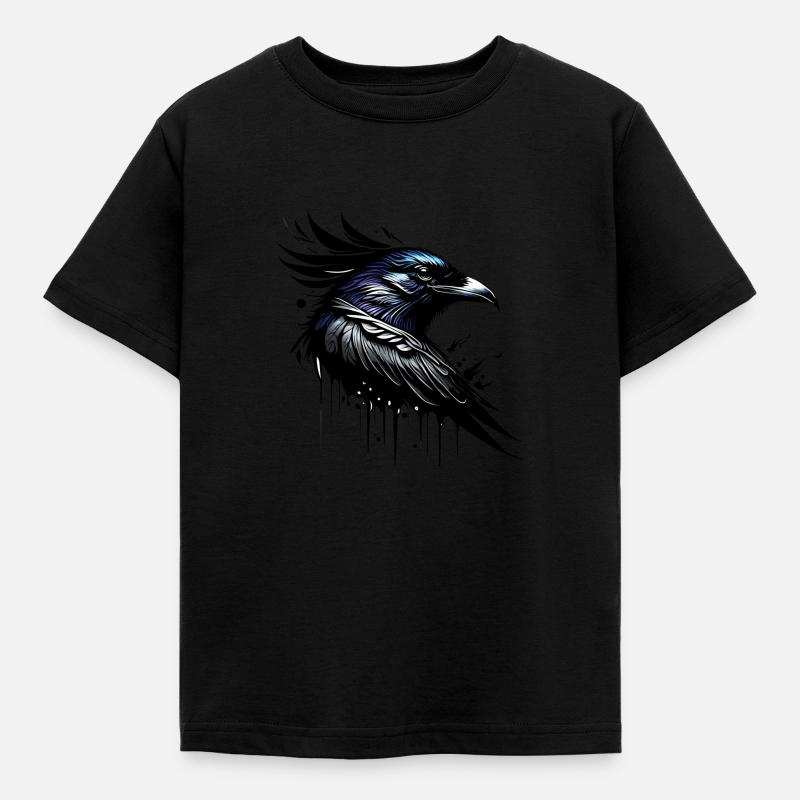 Crow - Kids' T-Shirt - black