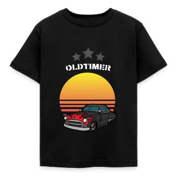 Vintage car - Kids' T-Shirt - black - Front - AI Model Kid Female (0cm)