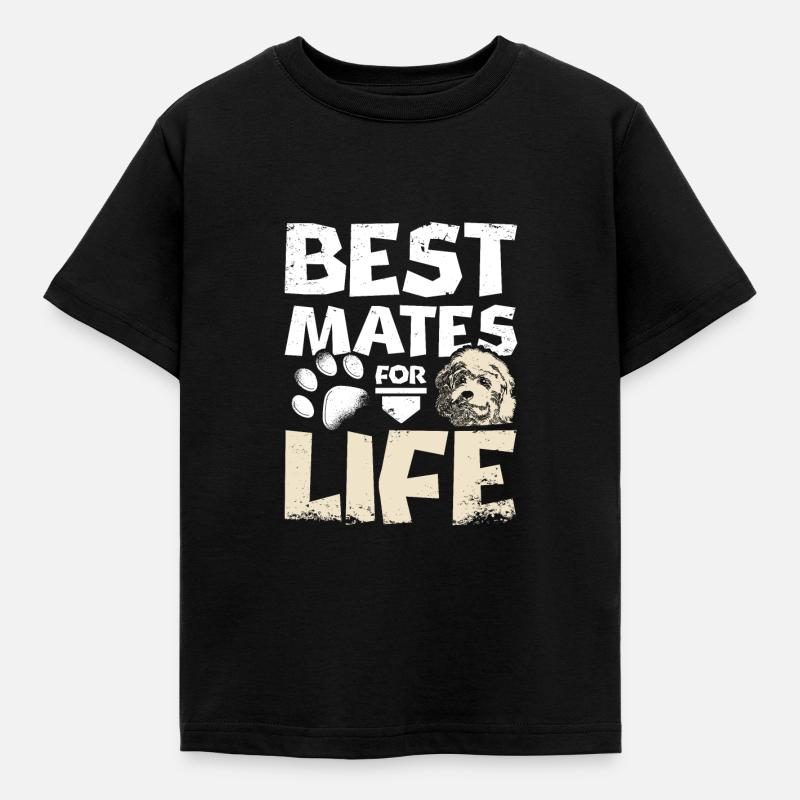 Best mates for life cockapoo - Kids' T-Shirt - black