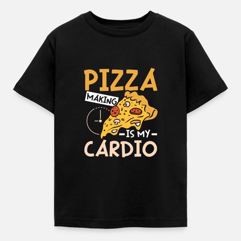 Fare la pizza è il mio cardio - Maglietta per bambini - nero