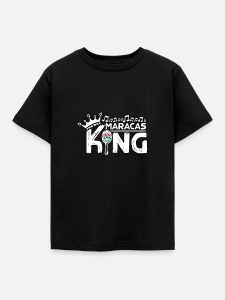 Boy Maracas King - Kinder T-Shirt - Schwarz