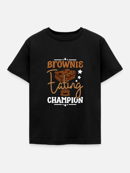 Brownie eating champion - Kinder T-Shirt - Schwarz
