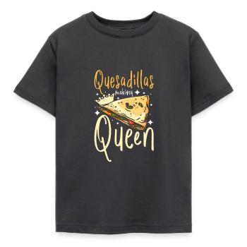 Girl Women Quesadillas Queen - Kids' T-Shirt - dark grey - Front - AI Model Kid Female (0cm)