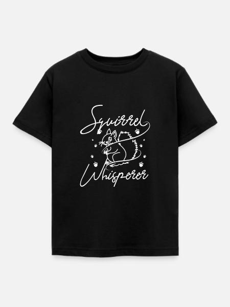 Squirrel whisperer - Kinder T-Shirt - Schwarz