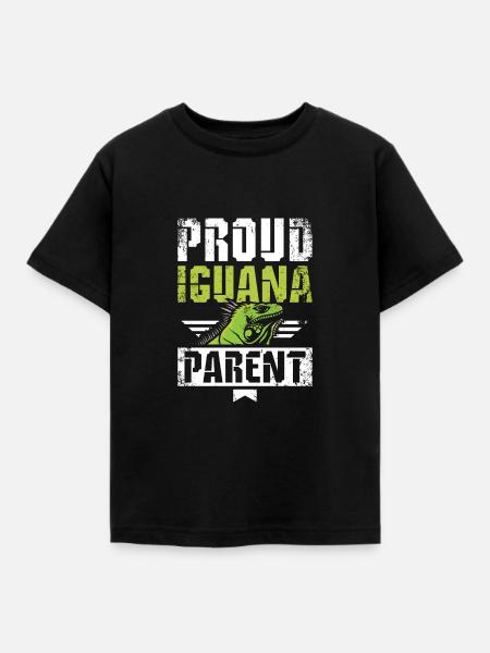 Proud Iguanas parent - Kinder T-Shirt - Schwarz