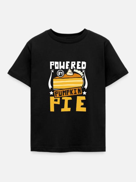 Powered by Pumpkin pie - Kinder T-Shirt - Schwarz