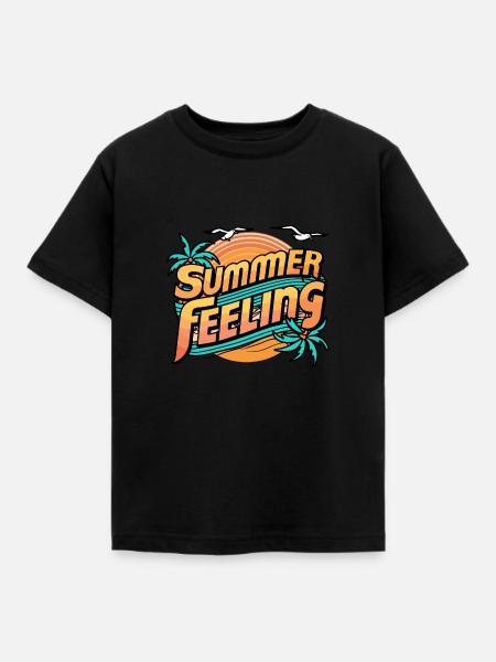 Sommer Gefühl - Kinder T-Shirt - Schwarz