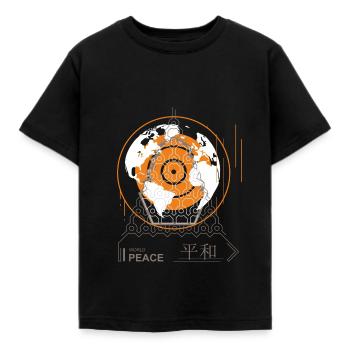 Paix mondiale - Paix mondiale - T-shirt Enfant - noir - Devant - AI Model Kid Female (0cm)