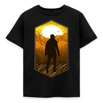 Trekking Montagnes - T-shirt Enfant - noir - Devant - AI Model Kid Female (0cm)
