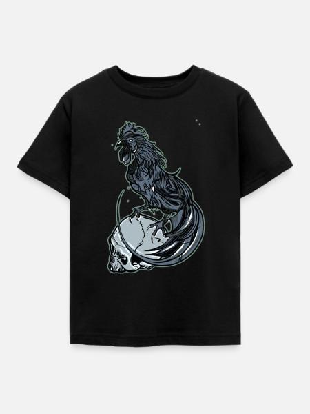 Hahn // Angry Rooster - Kinder T-Shirt - Schwarz
