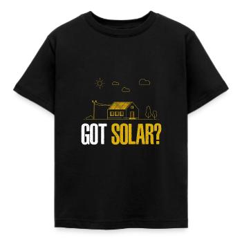 Solar Energy Got Solar Panels Funny Solar Power - Kids' T-Shirt - black - Front - AI Model Kid Female (0cm)