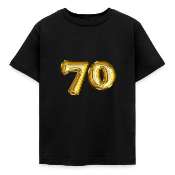 70 anniversaire de ballon-diapositives - T-shirt Enfant - noir - Devant - AI Model Kid Female (0cm)