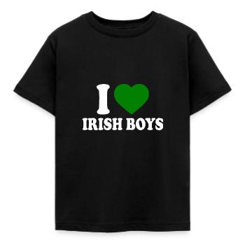 I love irish boys - T-shirt Enfant - noir - Devant - AI Model Kid Female (0cm)