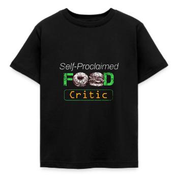 Feinschmecker Selbsternannter Food-Kritiker Foodgasm Lustig - Kinder T-Shirt - Schwarz - Vorne - AI Model Kid Female (0cm)